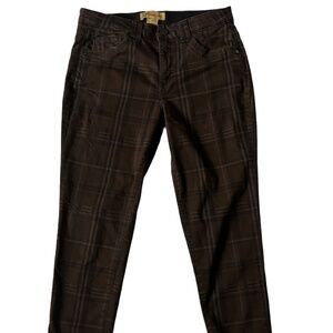 Plaid Skinny Cropped Pants